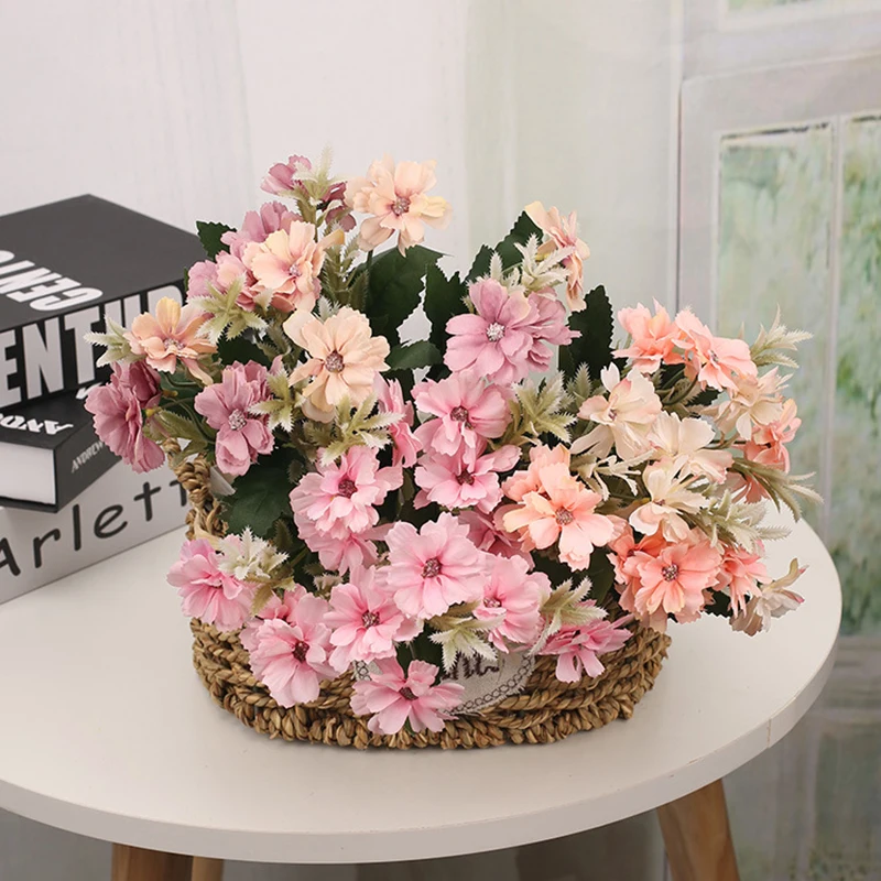 

1pc small daisy artificial silk flowers home garden display wild chrysanthemum decoration