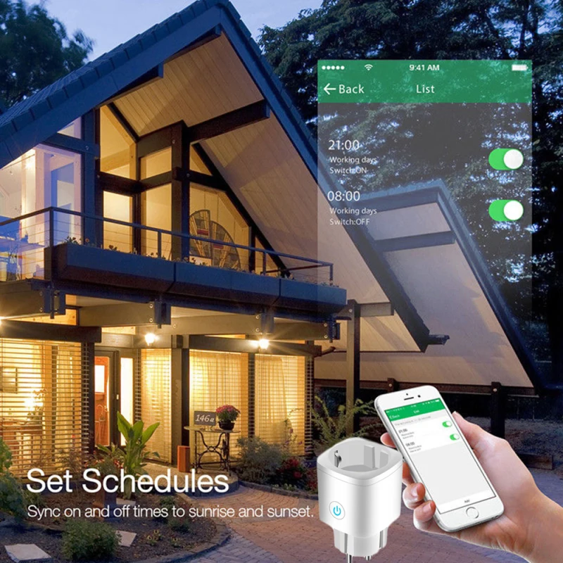 

WiFi Smart Plug Adapter smart home Wireless Remote Voice Control Power Monitor Socket Outlet Timing Work With Alexa Google Home