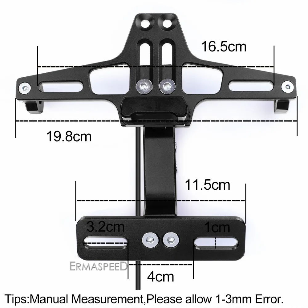 Универсальный кронштейн для мотоцикла рамки номерного знака и светодиодный
