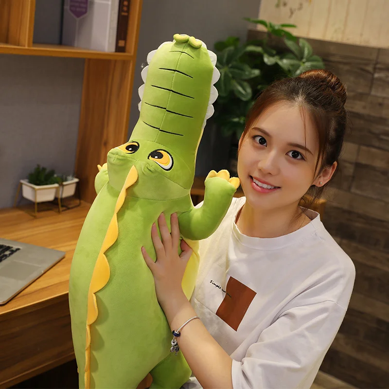

90/130cm Big Crocodile Plush Toys Stuffed Alligator Animal Doll Girls Sleeping Hugging Pillow Kids Lover Xmas Valentines Gift