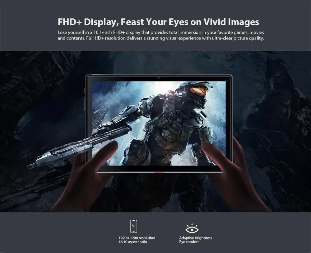 Blackview Tab 8 Tablet Octa core 10.1 inch 4GM+64GM 13MP SC9863A Android 10 Rear Camera 1200*1920 FHD IPS Dual SIM4G LTE Phone