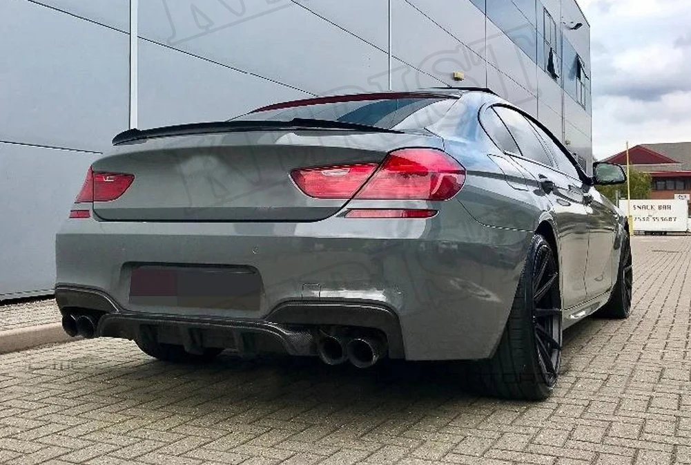 Задний диффузор из углеродного волокна серии M6 черная отделка бампер спойлер