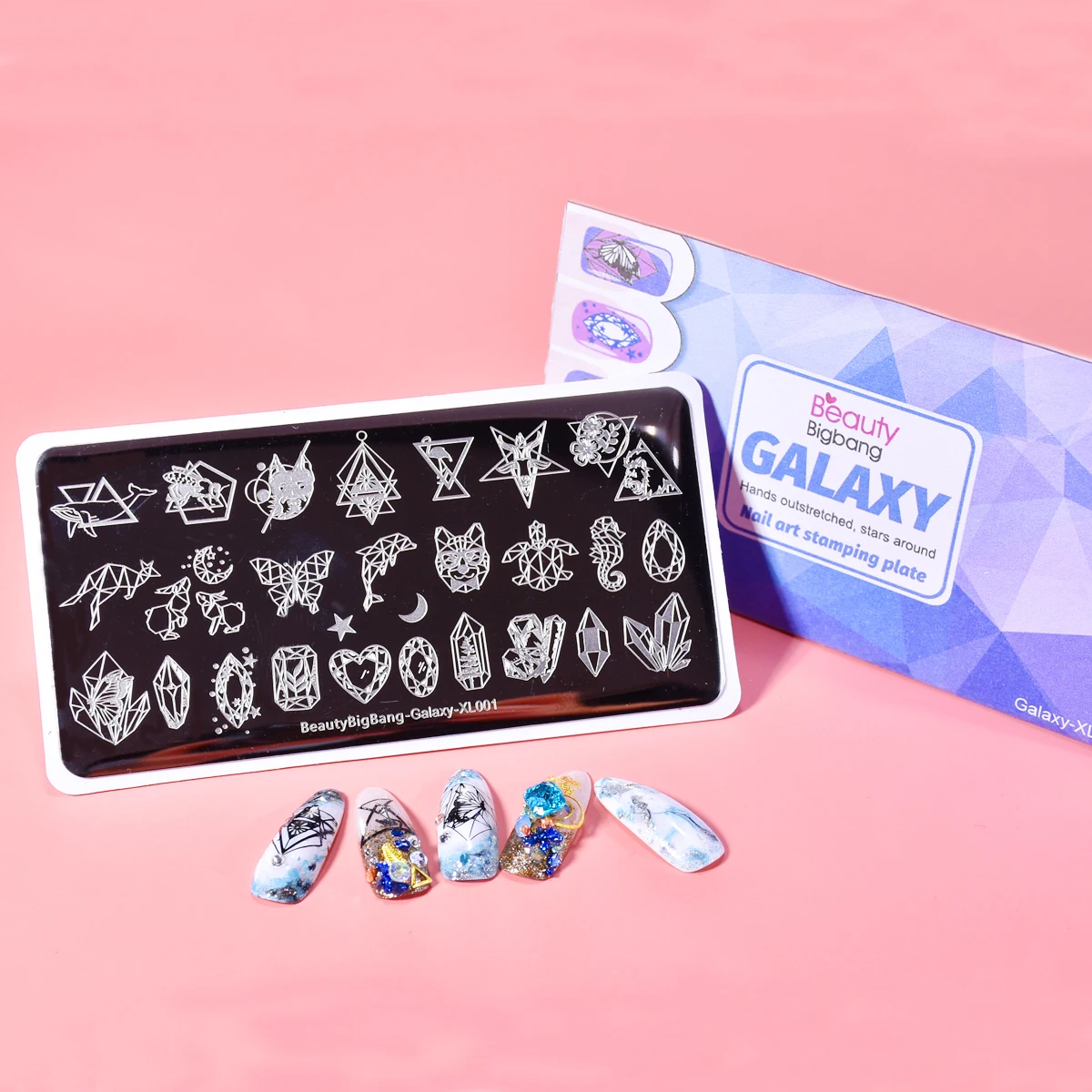 BEAUTYBIGBANG 6*12 см Galaxy геометрический дизайн ногтей стемпинга пластины из нержавеющей