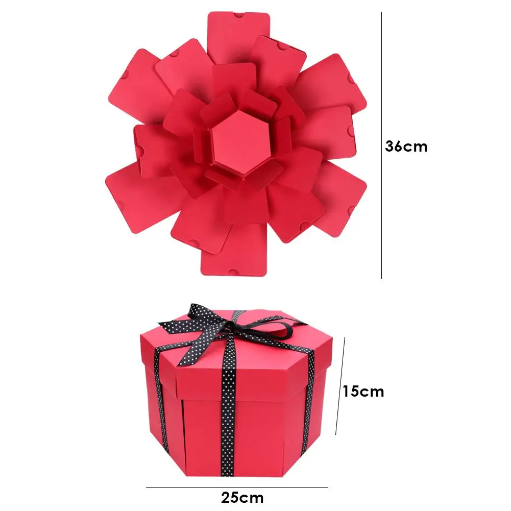 

Creative Explosion Box Hexagonal DIY Photo Album Scrapbooking Bomb Box Gift Anniversary Scrapbook DIY Photo Album birthday Gift