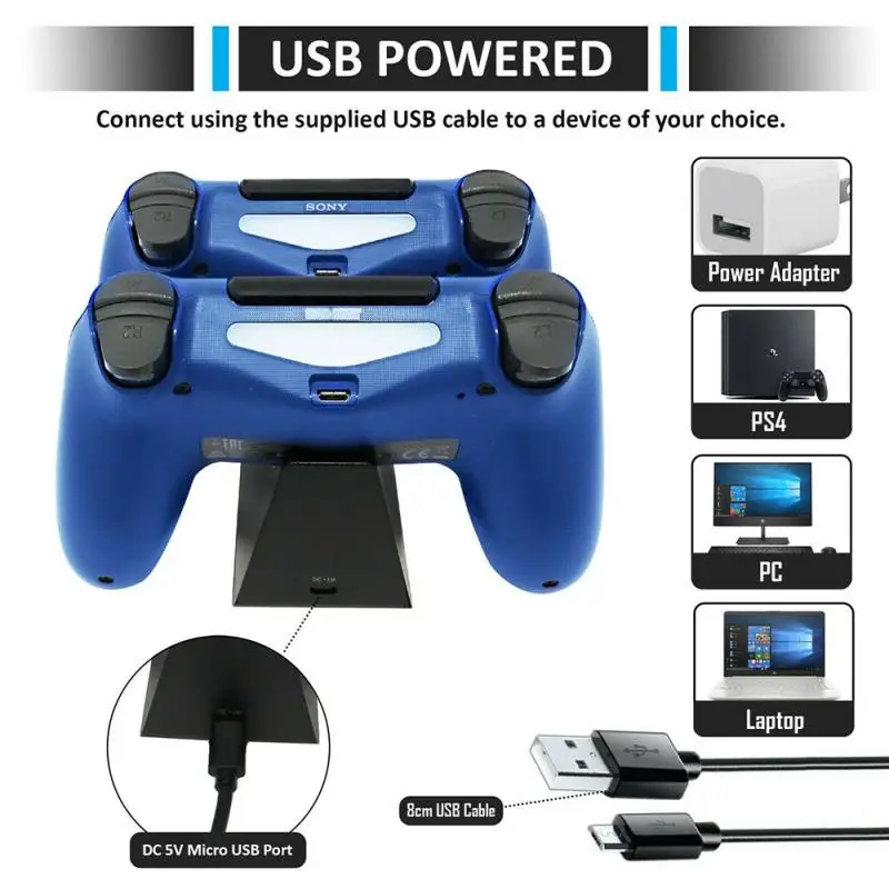 Двойной контроллер быстрая зарядка док-станция Dualshock геймпад для игровой станции
