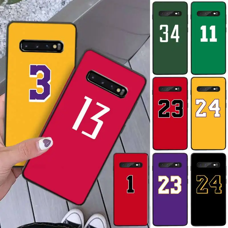 

Basketball 23 24 numbers letters luxury brand case coque fundas for samsung galaxy S8 S9 S10e S20 PLUS J6 J600 cases cover