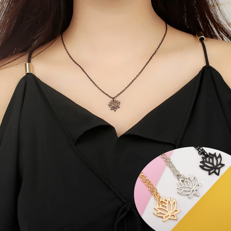 2020 горячее модное золотое/черное/серебряное ожерелье с длинной цепочкой ажурное