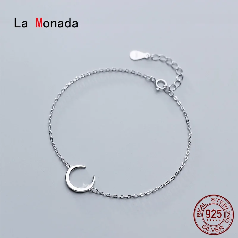

La Monada Glossy Moon Bracelets For Women Silver 925 Sterling Silver Fine Real Silver 925 Bracelet Chain Women's Bracelet