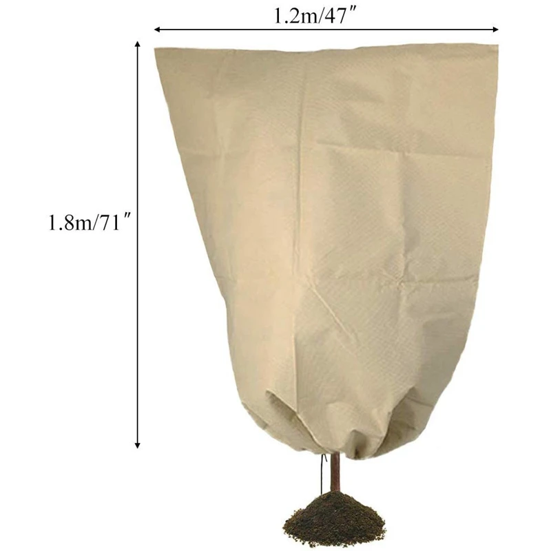 2 шт. 47 дюймов X 71 зимний чехол для защиты растений сумки теплая ткань садовая