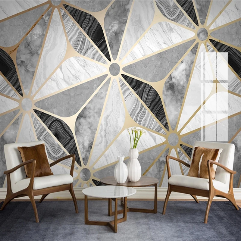 

Custom Wall Paper Luxury Import Geometric White Interior 3d Wall Mural Modern Home Decoration Wallpaper