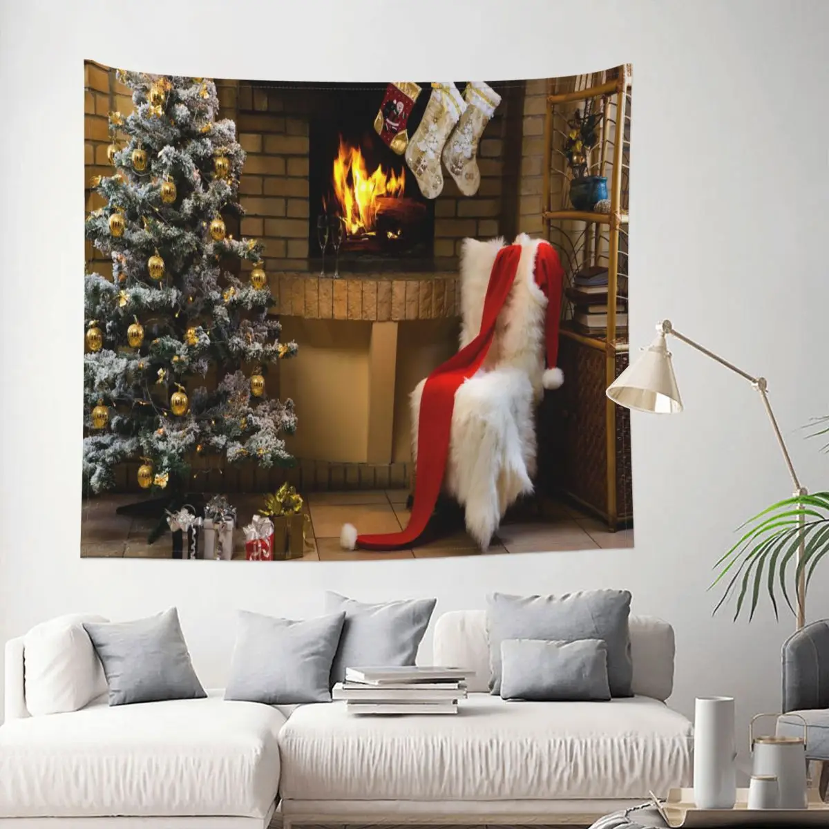 

Gallery World Tapestry Christmas New Year Decoration Wall Room Home Decor Hanging Bedroom Kawaii Cute Fashion