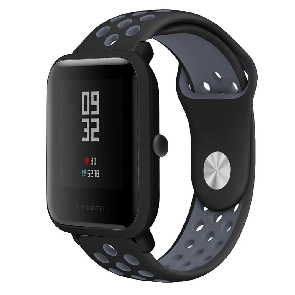 Силиконовый браслет для Huami Amazfit Bip ремешок gts ремешок 20 мм 22 мм ремешок для Amazfit stratos pace GTR браслет