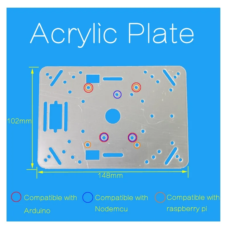 Металлический амортизирующий умный корпус робота-бака с двойным двигателем