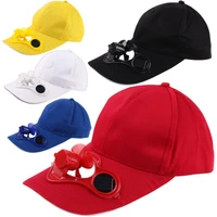 summer unisex outdoor sports baseball caps hats with solar power cooling fan