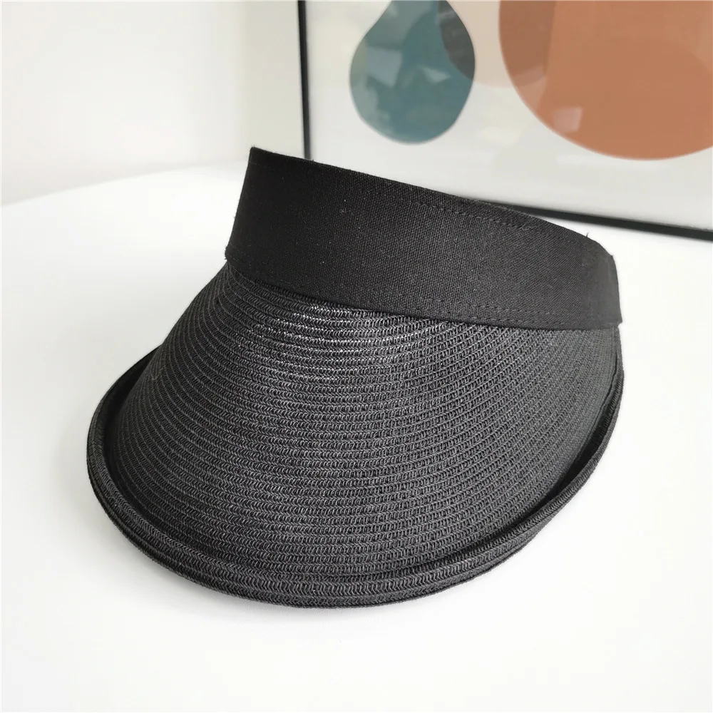 

Panama Women Straw Hat Empty Top 2021 Women's Summer Hat Sun Protection Outdoor Sports Fishing Beach Chapeau