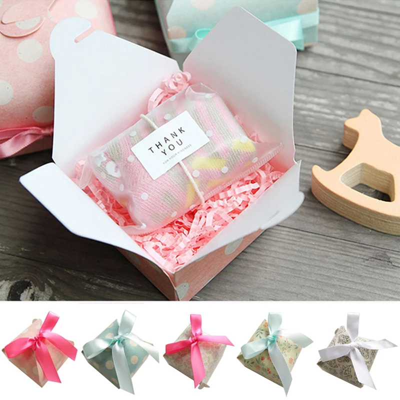 Свадебная конфетная коробка с лентой Творческий десерт шоколадных печенья