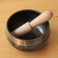 tibetan chakra yoga meditation healing copper singing bowl with wooden stick