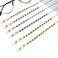 simple retro metal flower link sunglasses chain women elegant reading glasses hanging necklace eyewear accessories