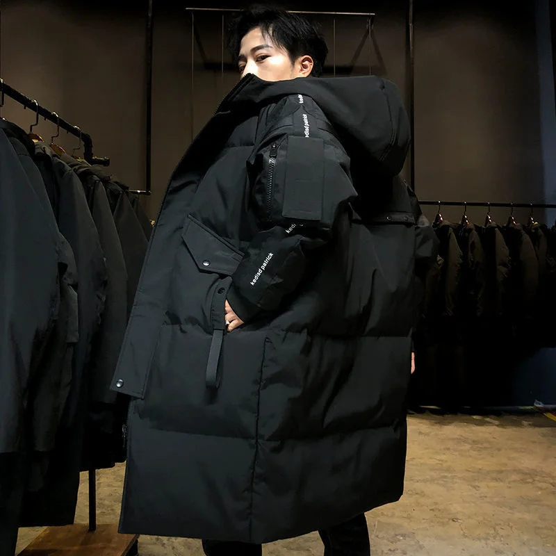 

Пуховик для мужчин и женщин средней длины до колен зимний стиль утепленная парная Новинка Зима 2021 красивая модная