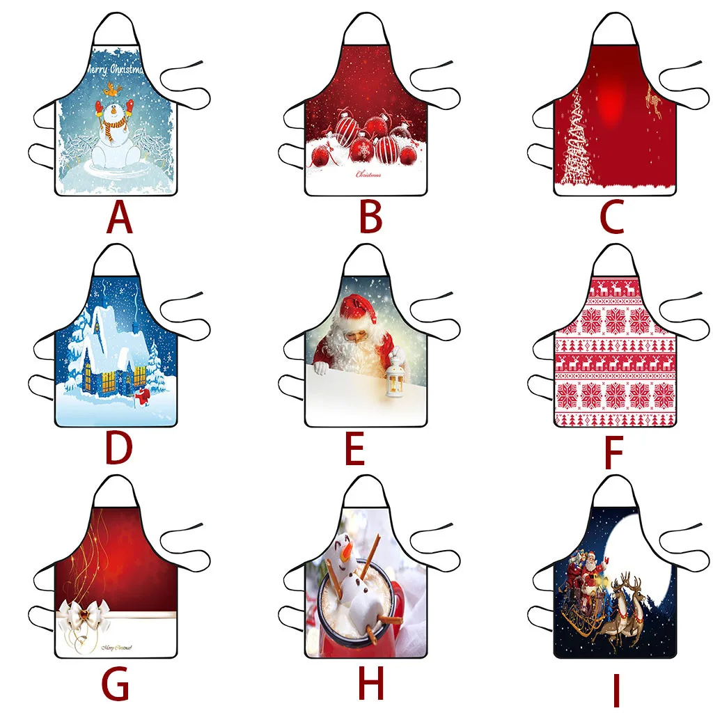 Рождественские украшения полиэфирные нагрудники водонепроницаемый фартук для