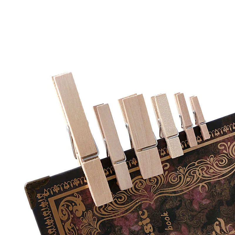 

50 шт. 25-72 мм Плетеный абажур из натурального дерева одежда Фотобумага колышек прищепка Craft зажимы L5YE