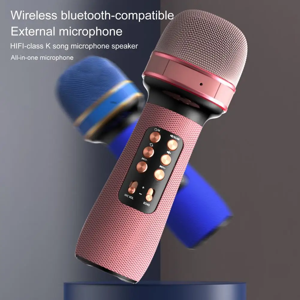 Оригинальный Bluetooth-совместимый ручной микрофон для караоке высококачественный