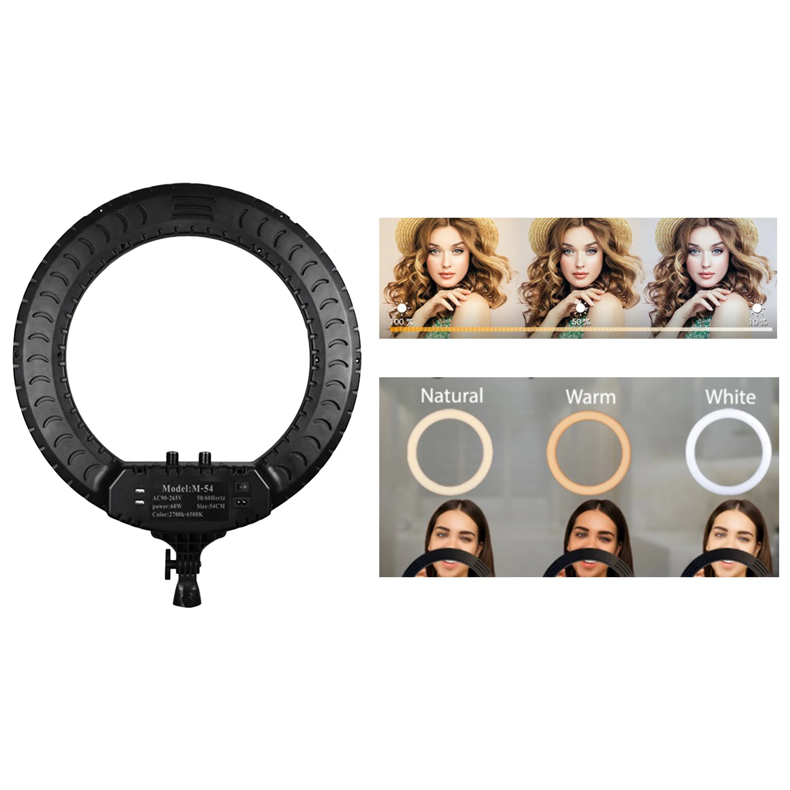 

15" LED Rings Light Camera Lamp Dimmable Lighting Kit For Selfie Video Live