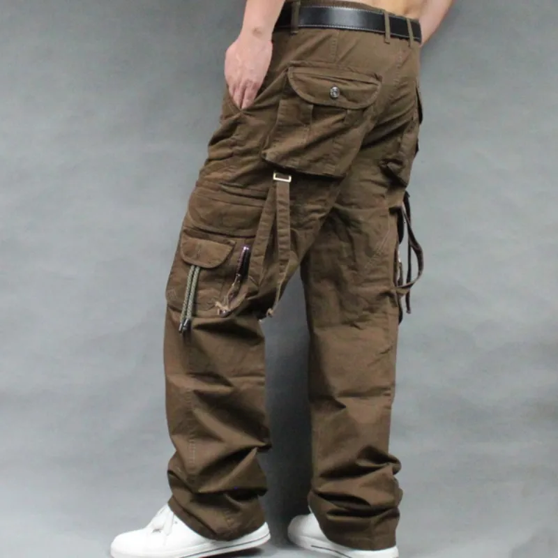 2020 Top Brand Mens Military Cargo Pants Multi-Pockets Baggy Men Casual Trousers Big Size High Quality Army Overalls Male | Мужская
