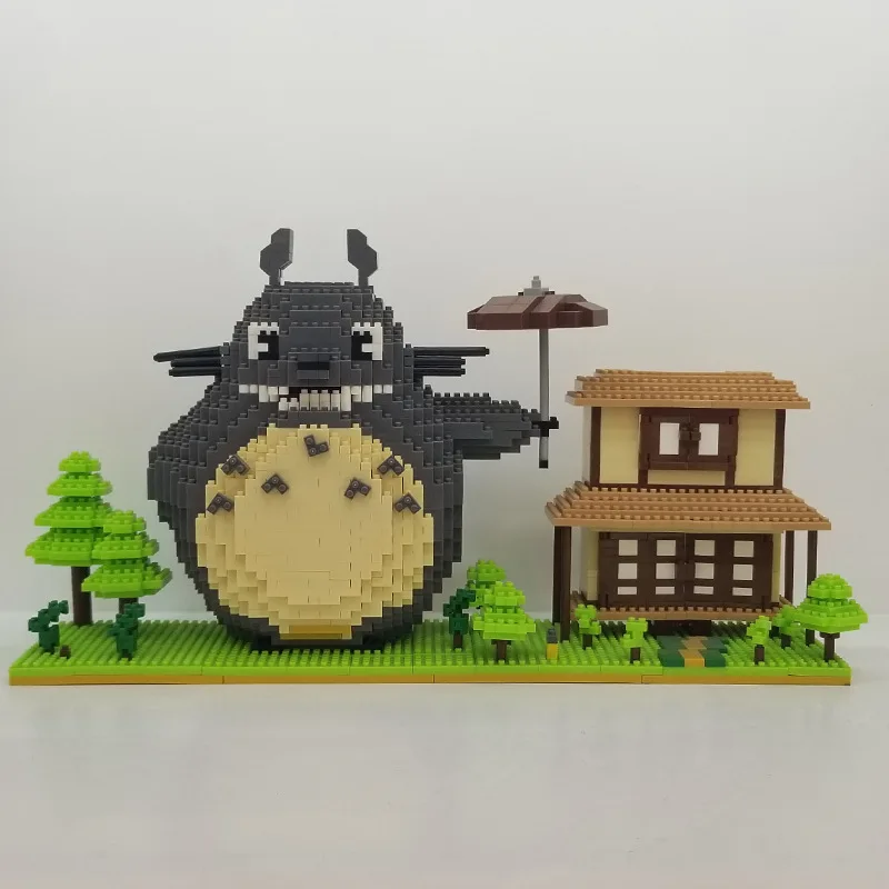 Микро-кубики YZ из мультфильма сделай сам Строительные кирпичи Тоторо модель