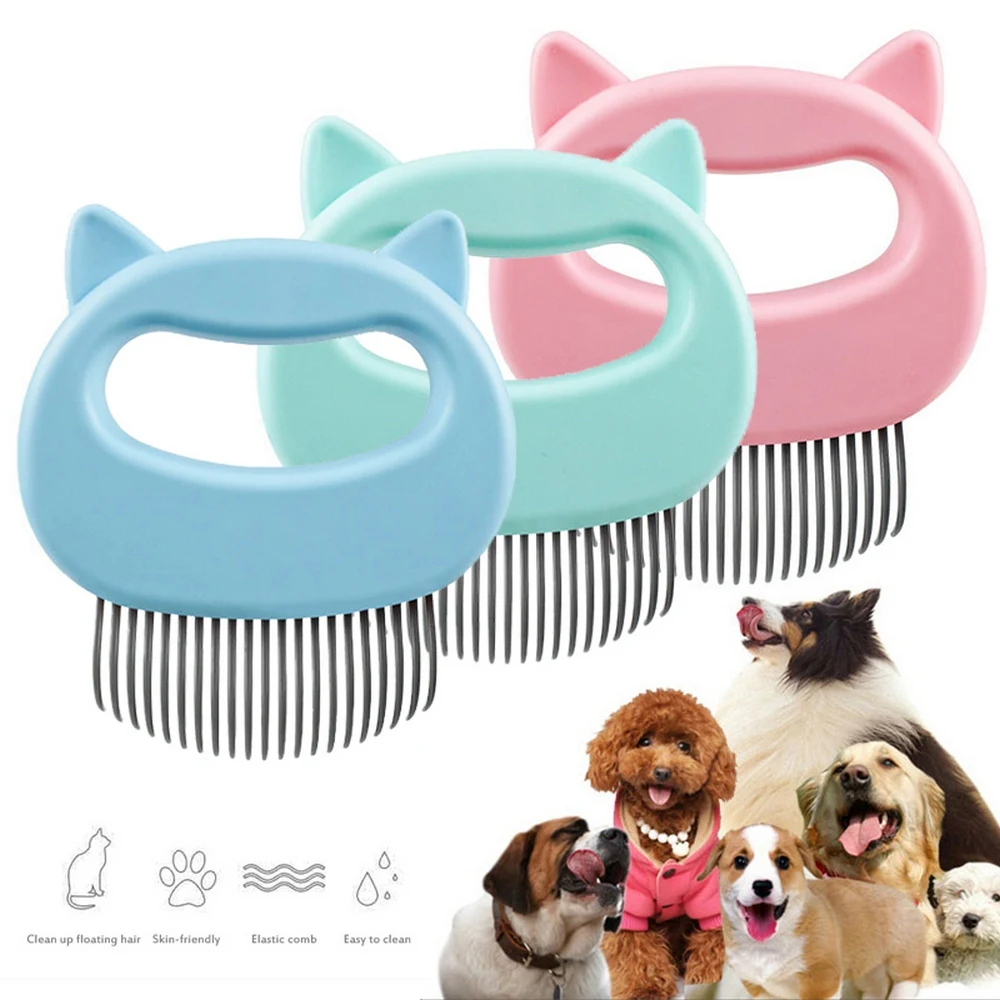 Pet Cat Safe Massage Brush Cleaning Cat Comb Arch Handle Remove Loose Hairs Pet Grooming Supplies Only for Cats