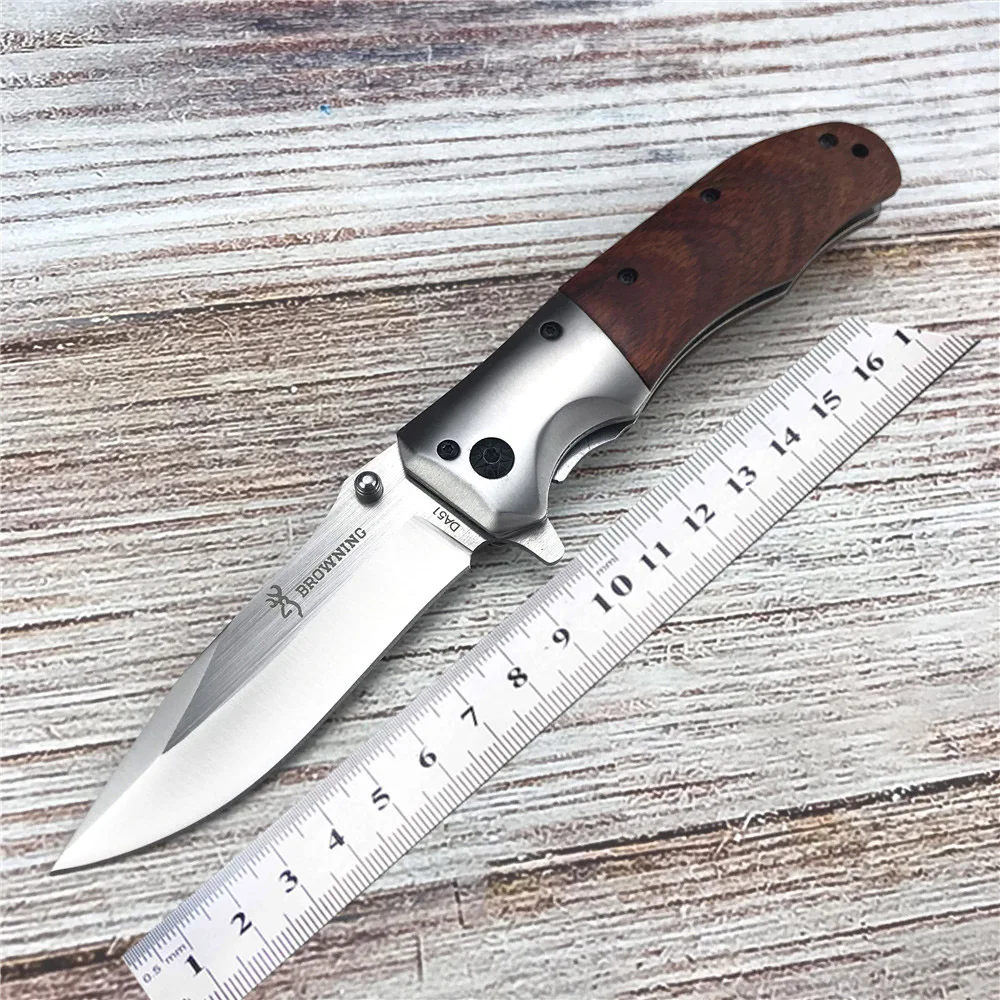 

Browning DA51 Folding Knife EDC High Quality Portable 3Cr13 Blade Rosewood Handle Tactical Knife Camping Survival Knife hunting