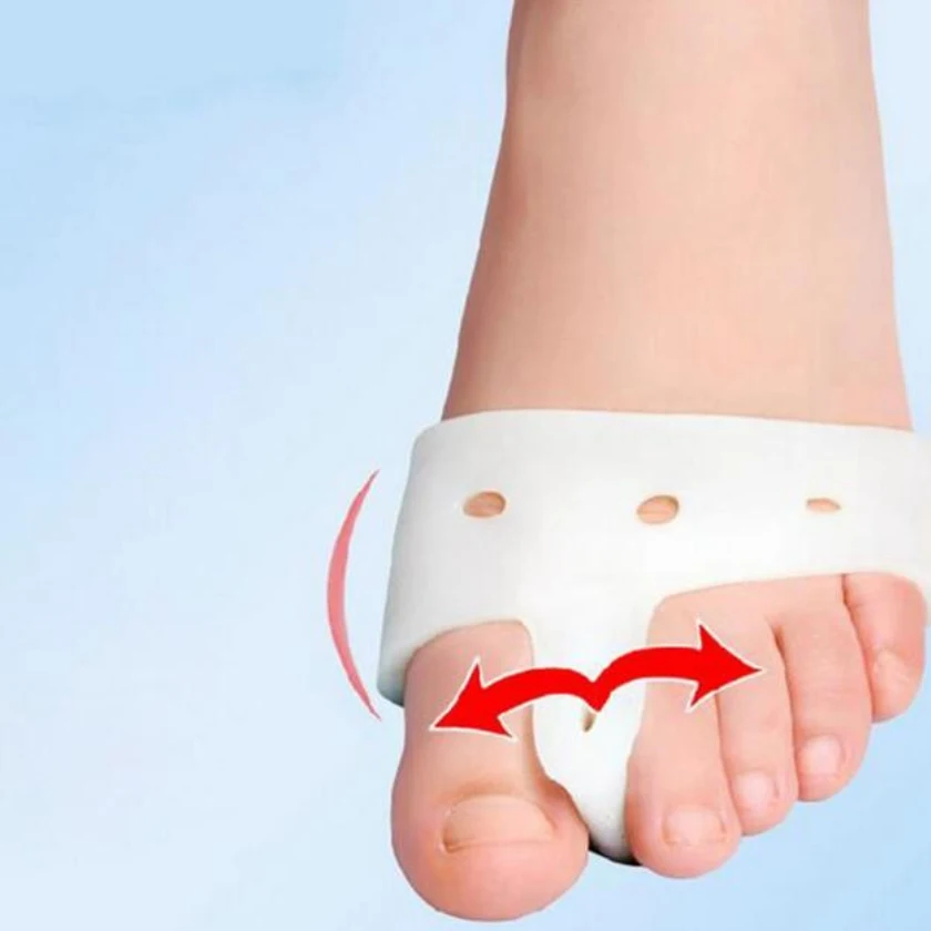 1 пара Силиконовая защита для пальцев ног оттоманка коррекции вальгусной