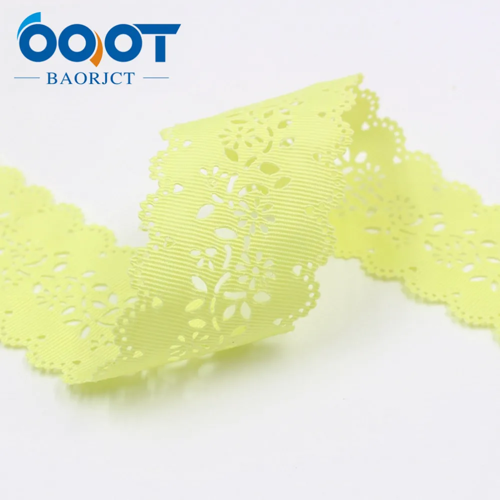 I-19805-1808 OOOT BAORJCT I-19805-1789, горячая Распродажа 43 мм 10 ярдов полые цветы ленты, поделка бант крышка аксессуары и украшения материал - Цвет: I-19805-1808