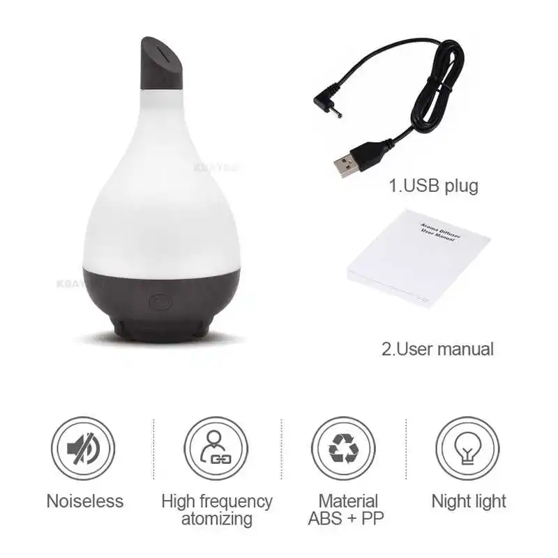 

ML 95 USB Aroma Essential Oil Diffuser Ultrasonic Cool Mist Humidifier Air Purifier LED Night light for Office Home