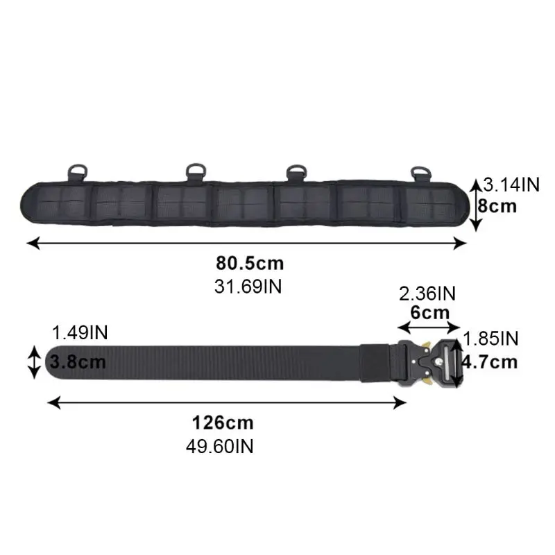 

Multifunction Adjustable Military Outdoor Sports Waistband Nylon Belt Waist Holster Combat Accessory QW