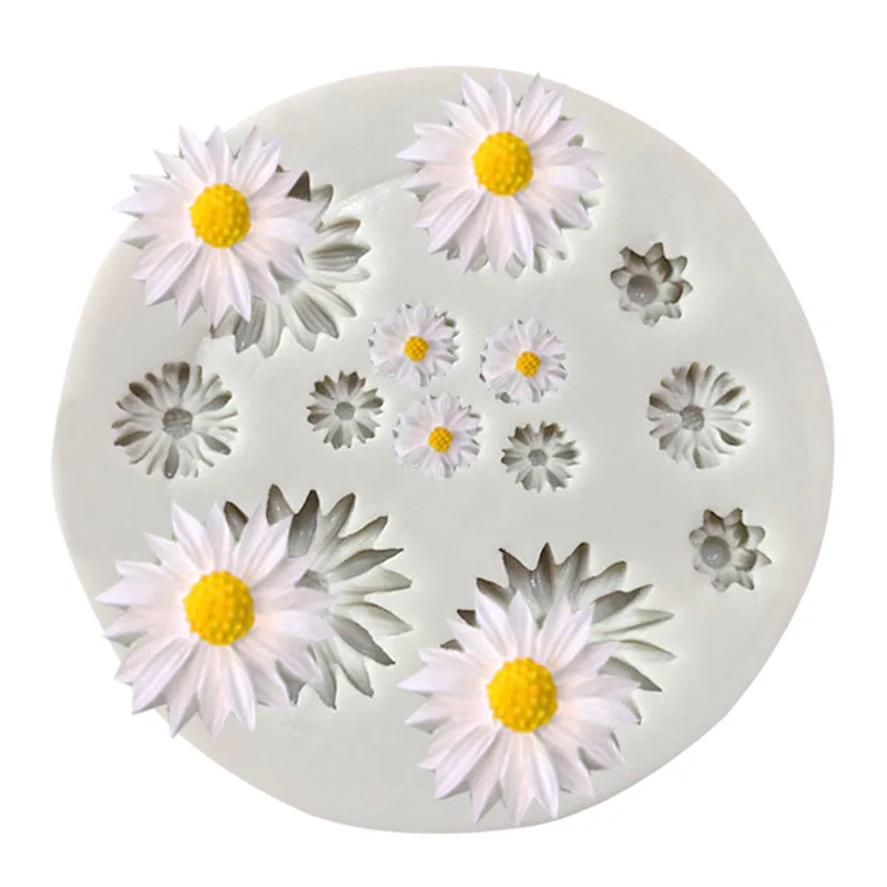 

Small Daisy Shape Silicone Mold Flower Shape Cake Decoration Tools Fondant Candy Soap Mould Chocolate Mold Diy Baking Tools