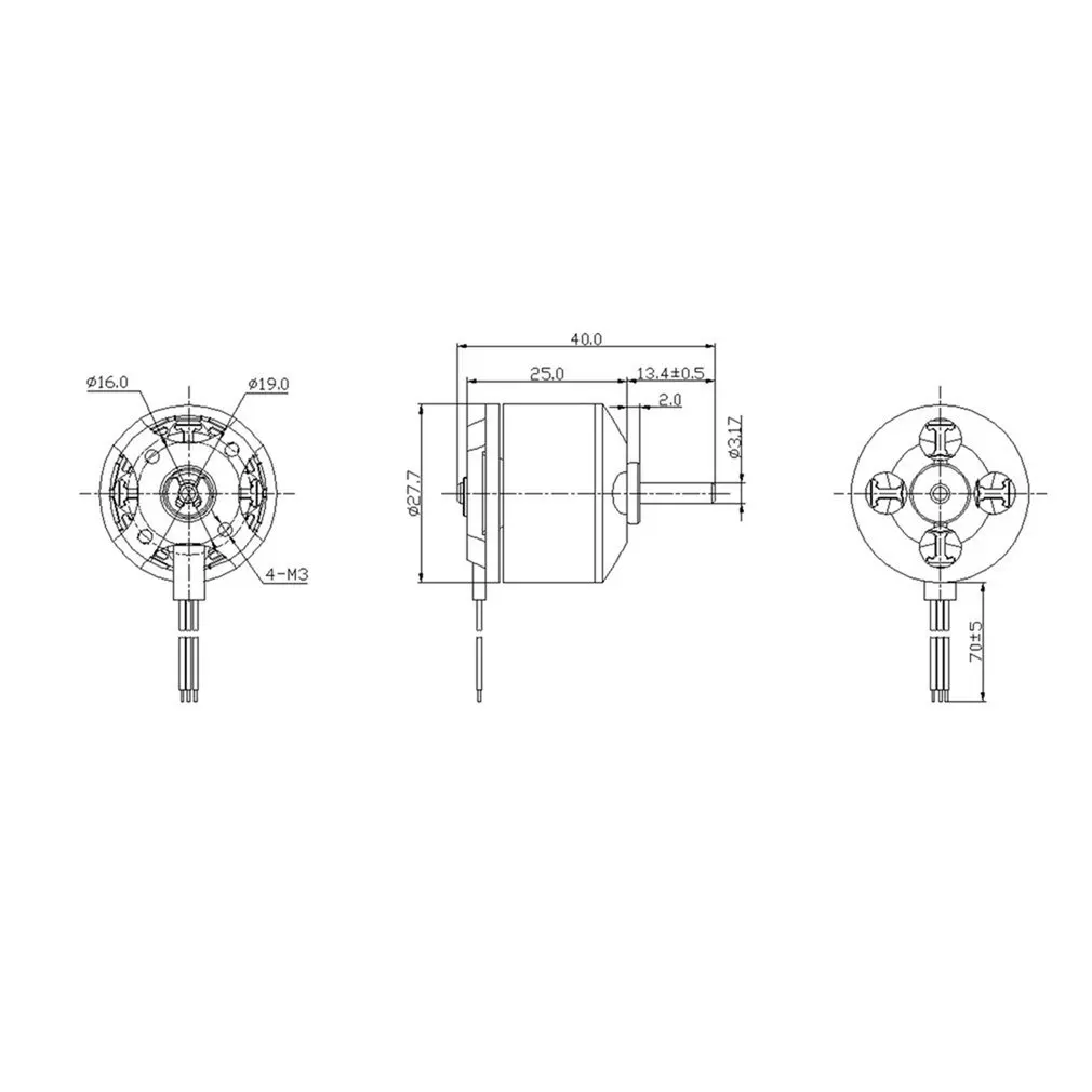 

DXW A2208 1100KV 2-4S Outrunner Brushless Motor for RC FPV Fixed Wing Drone Airplane Aircraft Multicopter 9050 Propeller