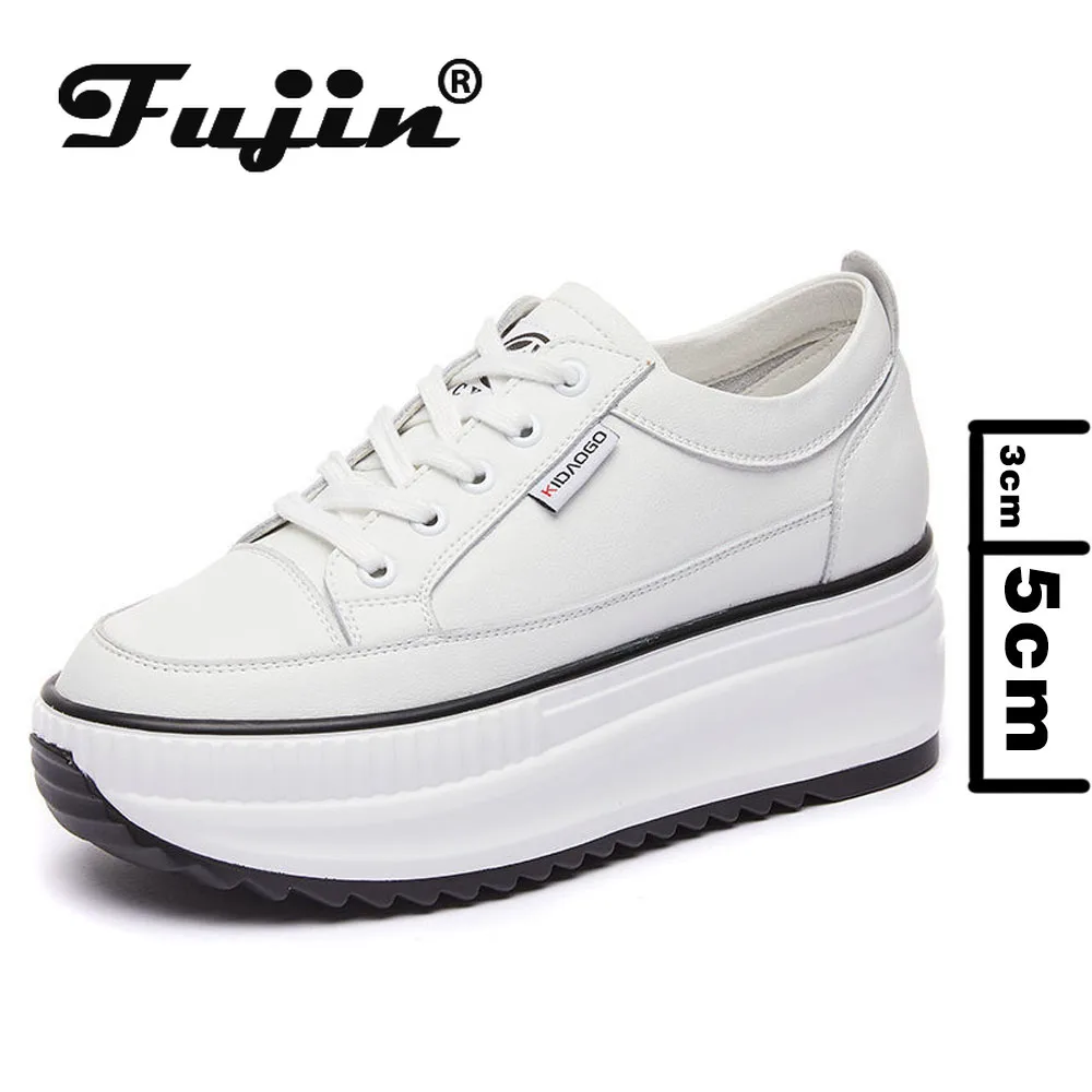 

Fujin Dad Shoes Chunky Sneakers Wedge Heel Platform White Air Mesh Hollow Shoes Casual Shoes Sneakers Vulcanized Shoes Winter