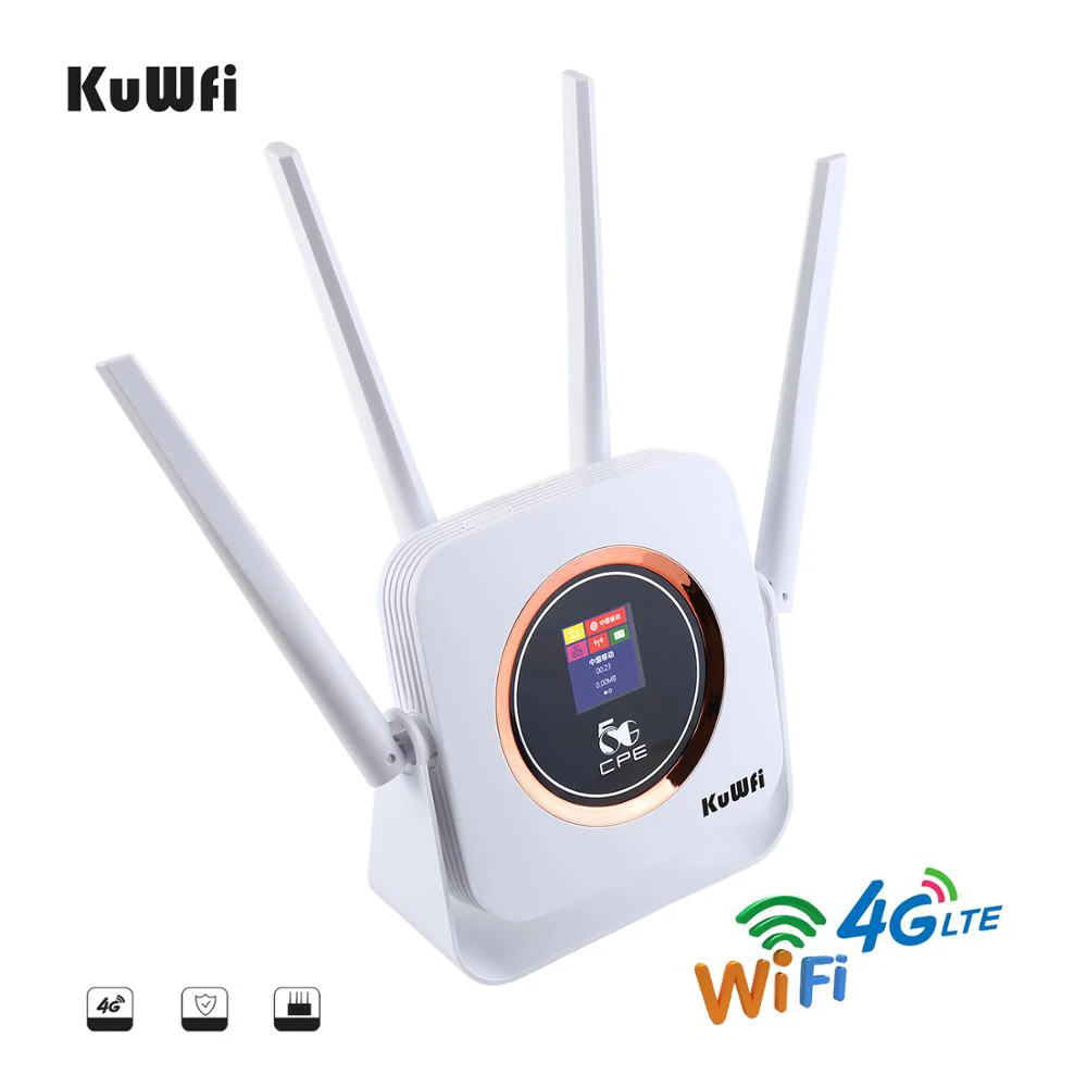 

Высокоскоростной 4G LTE маршрутизатор KuWFi CAT6, сим-карта, Wi-Fi беспроводной модем 4G CPE WiFi маршрутизатор с внешней антенной до 10 пользователей