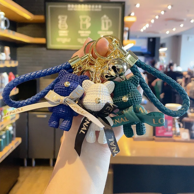 

Creative cartoon resin wool cat keychain doll cute bag pendant decoration personalized auto accessories small gifts