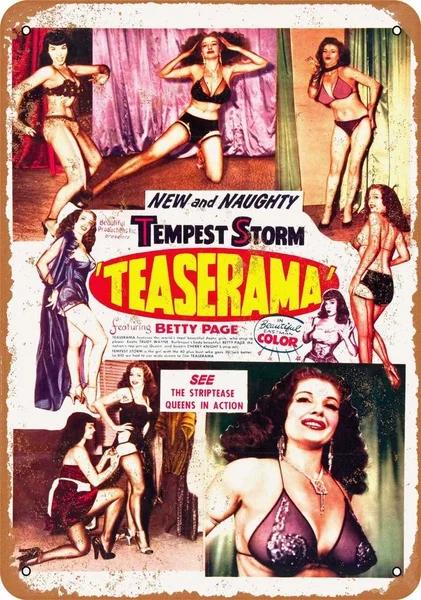 

1955 Teaserama Striptease Queens Metal Sign Metal Poster Retro Tin Signs Pub Cafe Bar Garage Retro Marks Plaque Iro