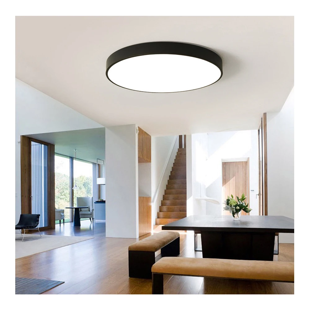 $15.76 indoor ceiling led lights panel Home decoration modern fo living Kitchen Pendant Round lamp Bedroom for dining room fixture