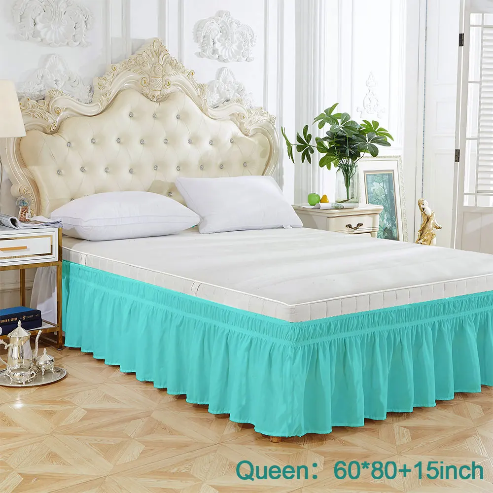 Однотонное эластичное Плиссированное Платье для кровати односпальное