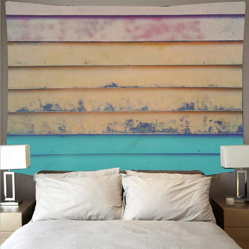 

Retro holz textur muster wandteppich großer kunst tapisserie psychedelic wand hängen strand handtuch polyester faser dünne deck