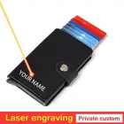 Держатель для кредитных карт 2021, кошелек с гравировкой для мужчин и женщин, металлический RFID винтажный Алюминиевый Чехол