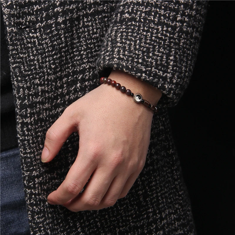 

Tai Chi Charm Bracelets For Women Men YinYang Wish Sign Wood Beads Natural Stone Bracelet Energy Balance Jewelry Friendship Gift