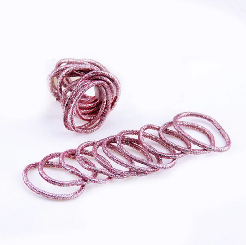 10 шт./карта модные резинки с высоким блеском для волос детские ленты девочек 3 см