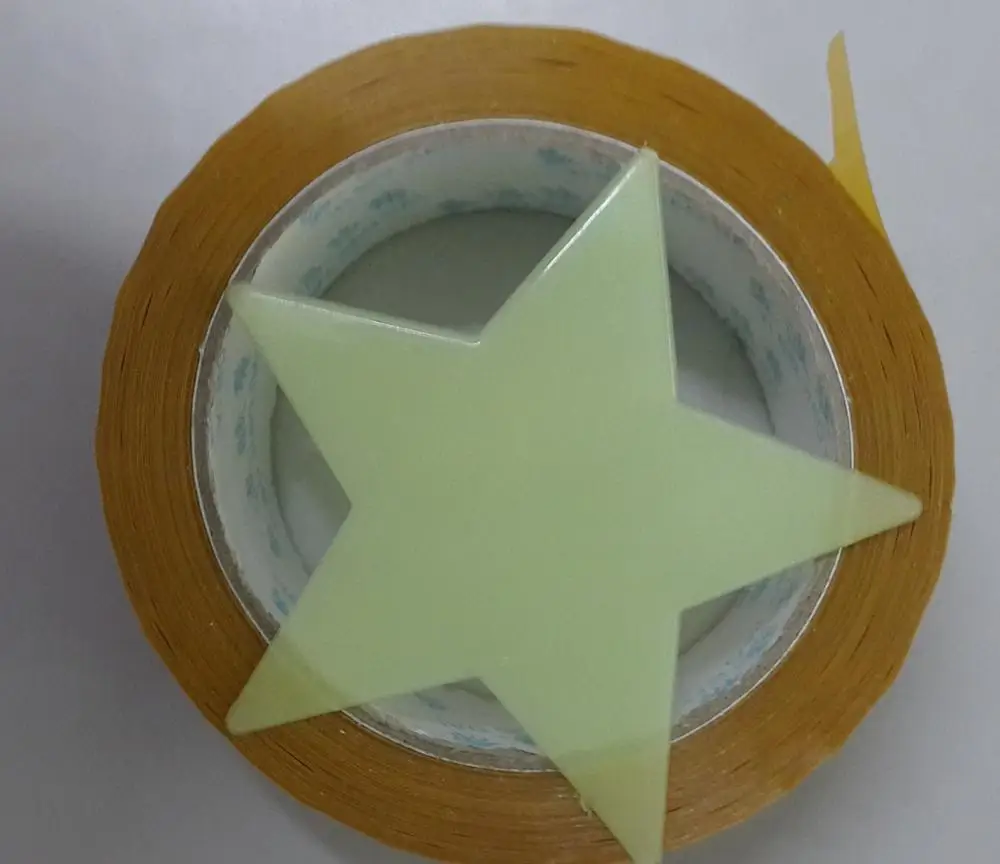9cm Star 1pcs 3D Звезда и Луна энергии хранения флуоресцентный светится в темноте светящиеся наклейки на стену для детской комнаты гостиной наклейка - Цвет: 9cm Star 1pcs