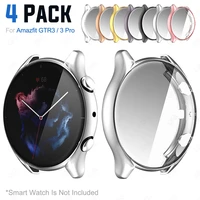 4 pack tpu soft protective cover for amazfit gtr3 case full screen protector shell bumper cases for gtr 3 3 pro smart watch