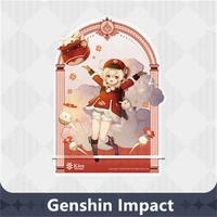anime game genshin klee zhongli venti character acrylic phone stand project game peripheral products christmas birthday gift